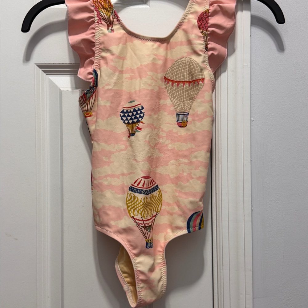 Pink Chicken Pink and Cream Swimsuit size 8 Y